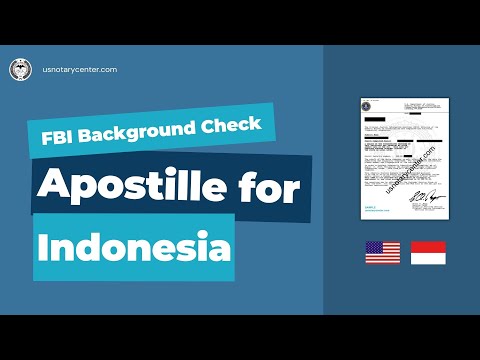Preview image for the video "FBI Background Check Apostille for Indonesia | American Notary Service Center | usnotarycenter.com".