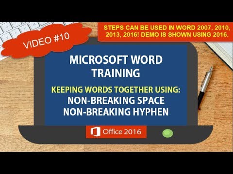 Preview image for the video "MICROSOFT WORD NON-BREAKING SPACE AND NON-BREAKING HYPHEN | WORD TIPS TRICKS SHORTCUTS #10".