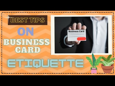 Preview image for the video "#Businesscard #etiquette #Softskills Business Card Etiquette tips to follow".