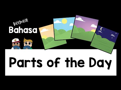 Preview image for the video "Parts of the Day - Indonesian Vocabulary and Pronunciation Practice".