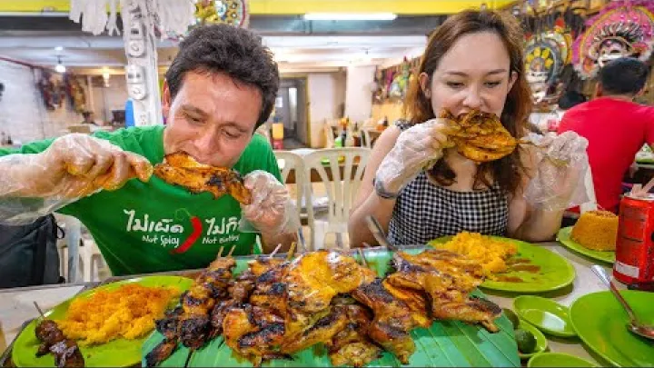 Preview image for the video "Filipino Street Food in Bacolod!! CHICKEN INASAL + Ultimate BBQ Tour in Philippines!".