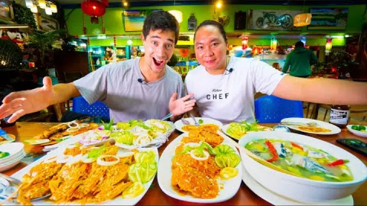Preview image for the video "Filipino Street Food in Bacolod!! #1 INASAL BBQ + Seafood HEAVEN in The Philippines!".