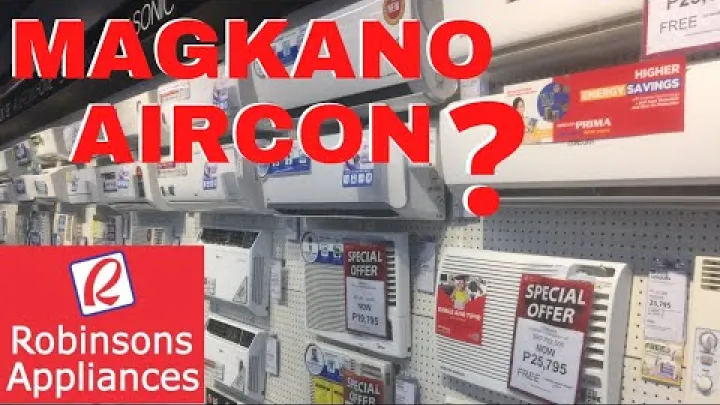 Preview image for the video "Инвертор Magkano AIRCON сплит-типа у оконного типа sa Robinsons Appliances".