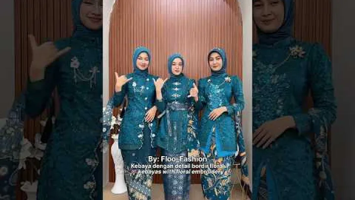 Preview image for the video "Elegance in Harmony: Modern Kebaya in Emerald | #ethnicwear #kebaya #traditionalcloth #modestwear".