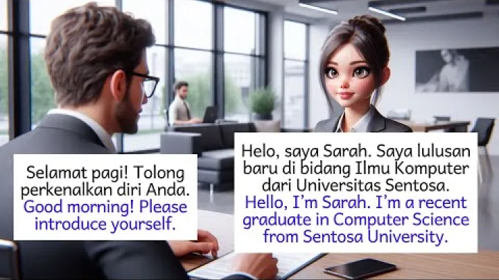 Preview image for the video "Mistrzowski indonezyjski na rozmowy kwalifikacyjne: Zwroty formalne i słownictwo".