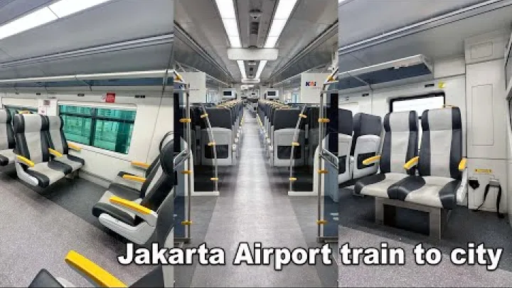 Preview image for the video "Поезд из аэропорта Джакарты в город".