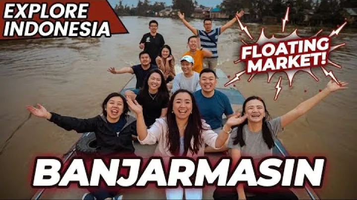 Preview image for the video "BANJARMASIN-TUR | Besøk til Lok Baintan flytende marked og Depot Sari Patin [4K]".