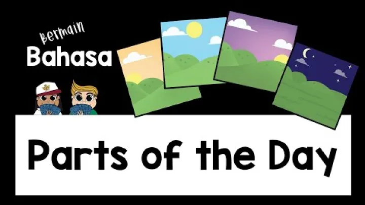 Preview image for the video "Времена дня - Индонезийская лексика и практика произношения".