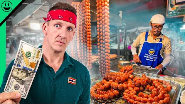 Preview image for the video "100 USD தாய்லாந்து தெரு உணவு சவால்!! பட்ஜெட் பம்ப்!!".