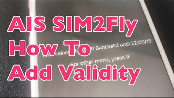 Preview image for the video "So fügen Sie einem AIS SIM2Fly Roaming SIM 1 Jahr Gültigkeit hinzu".