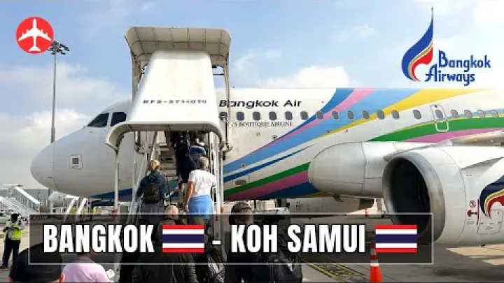 Preview image for the video "BANGKOK AIRWAYS Airbus A319 | بانکوک به کو سامویی | گزارش کامل پرواز مارس 2024".