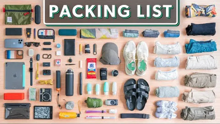 Preview image for the video "De ultieme inpaklijst voor vakantie | 72 essentiële items voor minimalistisch handbagage".
