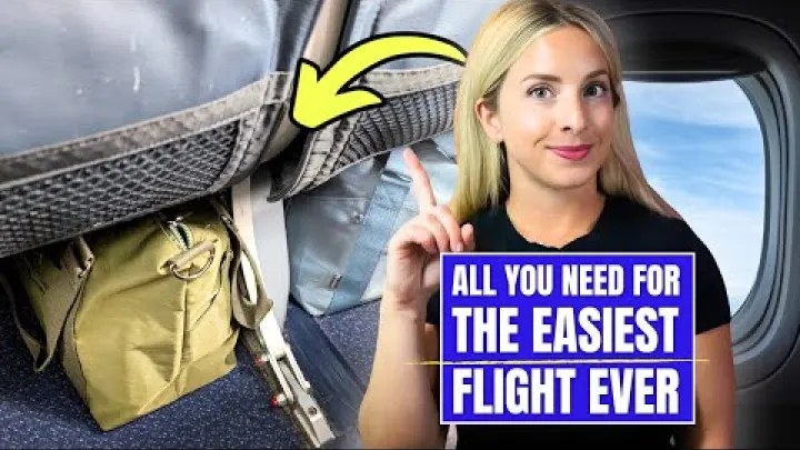 Preview image for the video "19 مورد که باید بسته بندی کنید و انجام دهید تا پرواز بلند کوتاه تر به نظر برسد".