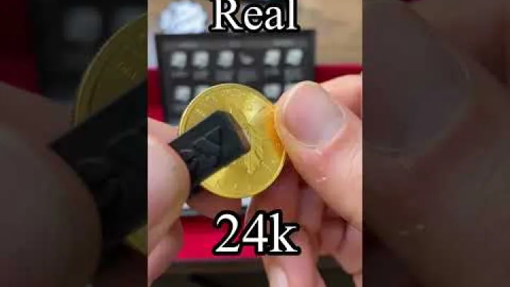 Preview image for the video "ٹنگسٹن جعلی سونے کا سکہ - پنگ ٹیسٹ".