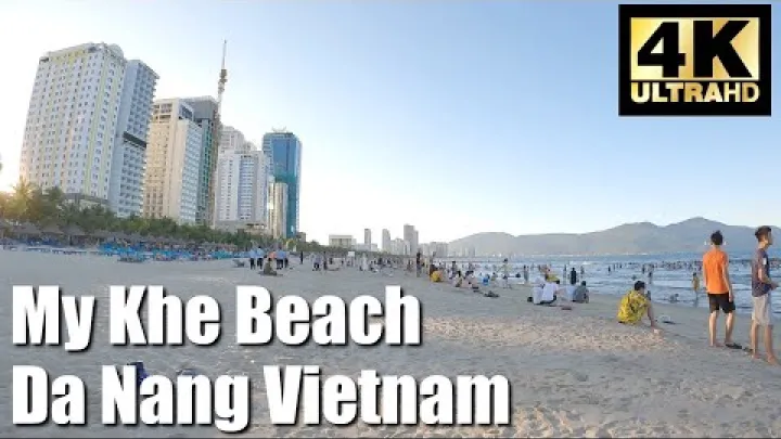 Preview image for the video "Ufukweni wa My Khe Da Nang Mchanga mweupe mzuri ufukwe mrefu matembezi 4K Ziara ya kutembea Vietnam".