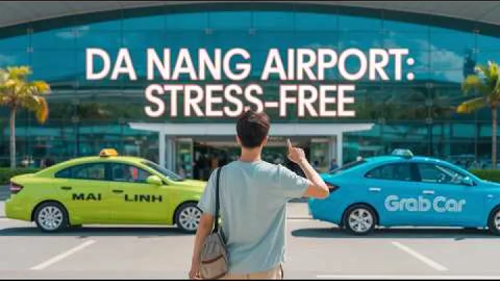 Preview image for the video "Uwanja wa Ndege Da Nang hadi Mji: Chaguo 4 RAHISI Teksi Grab Basi Vidokezo vya Safari".