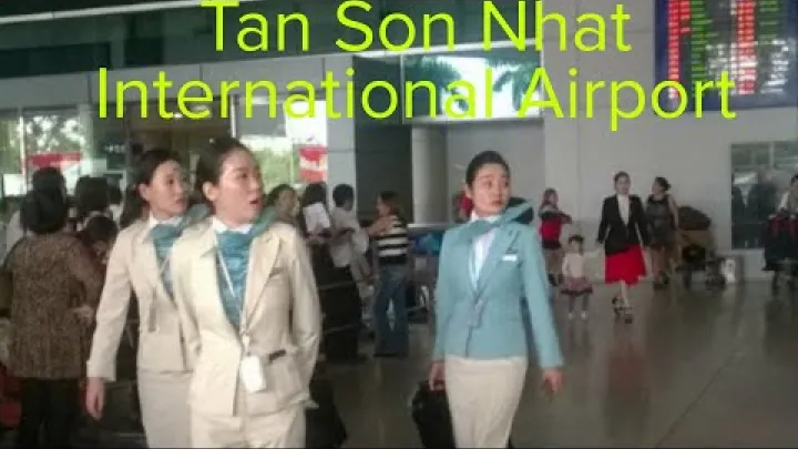 Preview image for the video "Tan Son Nhat International Airport, Ho Chi Minh City formerly Saigon. In a rainy day Sep 27, 2019.".