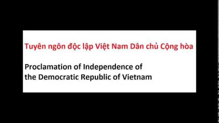 Preview image for the video "வியட்நாம் ஜனநாயக குடியரசு சுதந்திரக் கூற்று 1945 ஆங்கிலம்".