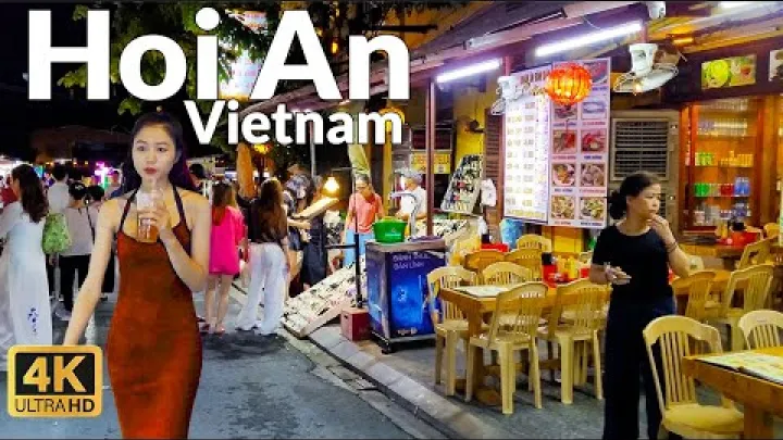 Preview image for the video "હોઇ આના નાઇટ માર્કેટમાં મોહક ચાલતી પ્રવાસ વિયેતનામ 2023 (4K Ultra HD, 60fps)".