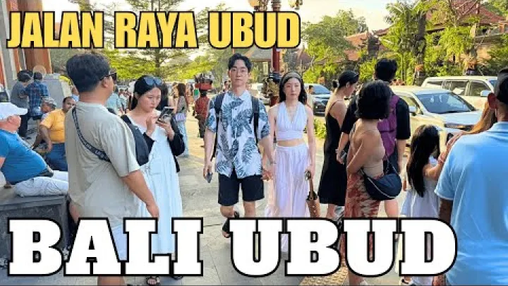 Preview image for the video "Recorrido a pie por las calles de Bali, Ubud: Jalan Raya Ubud".