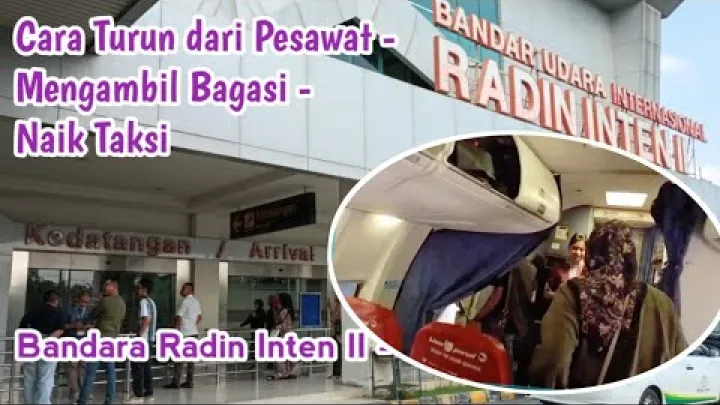 Preview image for the video "Jak vystoupit z letadla – Výdej zavazadel – Cesta taxíkem na letišti Radin Inten II – Bandar Lampung".
