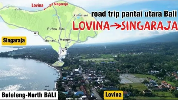 Preview image for the video "Lovina'dan Singaraja şehrine Bali kuzey kıyı yolu yolculuğu, yol atmosferini keşfetme".