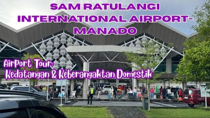 Preview image for the video "ท่าอากาศยานนานาชาติแซม ราตูลังกี - มานาโด: ทัวร์สนามบิน พื้นที่ขาเข้าและขาออกภายในประเทศ".