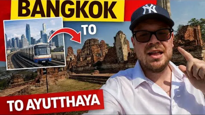Preview image for the video "Von Bangkok nach Ayutthaya mit Zug &amp; Bus – Die günstigste Art zu reisen".