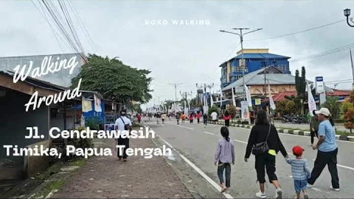 Preview image for the video "Spacer po ulicy Cendrawasih w Timika, Papua".