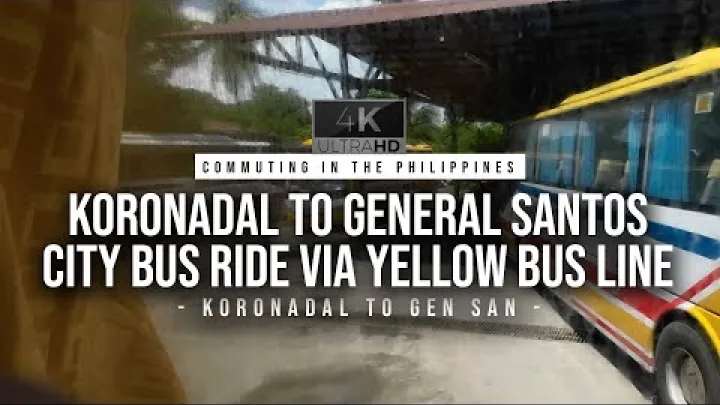 Preview image for the video "Un viaggio in autobus da Koronadal City a General Santos City, nelle Filippine (Soccsksargen), con la Yellow Bus Line".