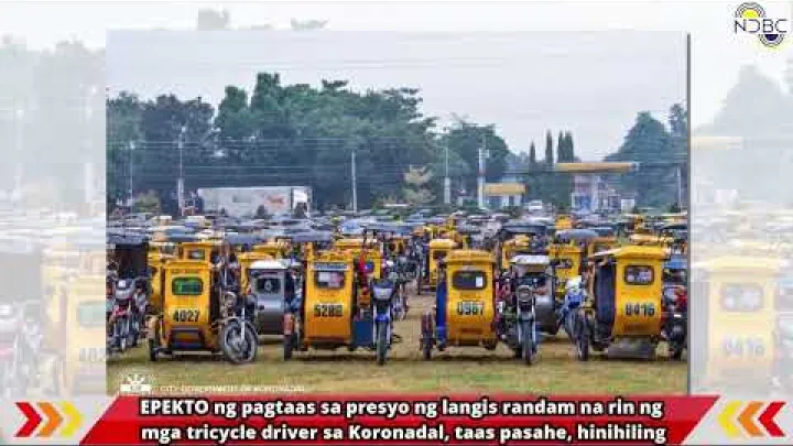 Preview image for the video "EPEKTO ng pagtaas sa presyo ng langis randam na rin ng mga tricycle driver sa Koronadal".