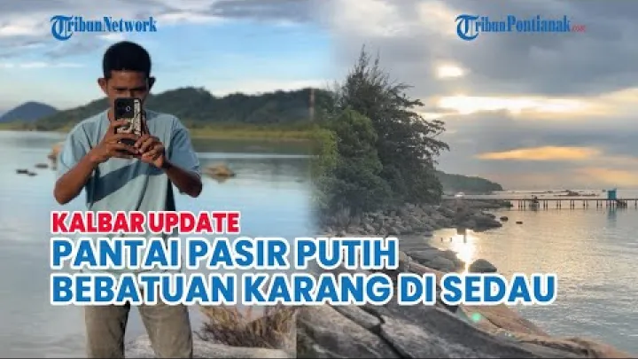Preview image for the video "Kouzlo pláže Pantai Sedau, bílý písek a skalnaté útvary".
