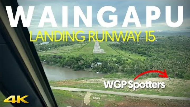 Preview image for the video "Vista dalla cabina di pilotaggio: atterraggio di un ATR 72-500 a Waingapu, Aeroporto Umbu Mehang Kunda, Pista 15".