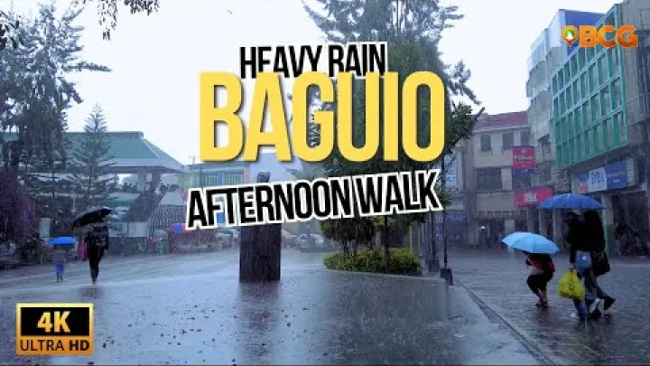 Preview image for the video "Odpolední procházka v silném dešti v Baguio".