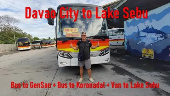 Preview image for the video "Von Davao nach Lake Sebu. Mit dem Bus nach GenSan + Mit dem Bus nach Koronadal + Mit dem Van nach Lake Sebu".