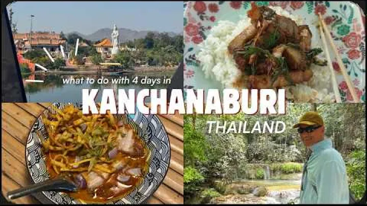 Preview image for the video "Kanchanaburi | nur 2 Stunden von Bangkok entfernt | Erawan-Wasserfälle, River Kwai, Streetfood".