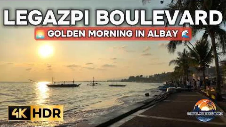 Preview image for the video "Morgentur på Legazpi Boulevard | Fredelig solopgang med Mayon-vulkanen 🌅".