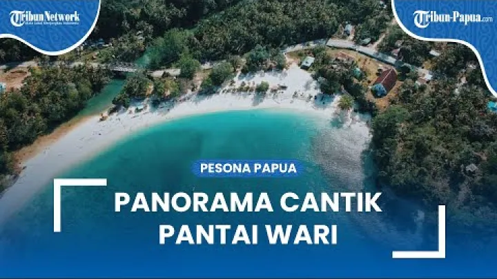 Preview image for the video "Krásné panorama pláže Wari v Biak Numfor, Papua, Indonésie: Místo pro rodinnou rekreaci".
