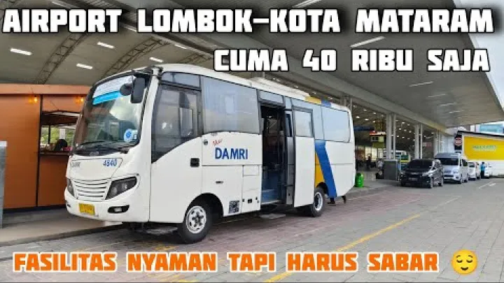Preview image for the video "Autobus Damri z letiště Lombok do města Mataram (Indonésie, Nusa Tenggara): co je třeba vědět, tipy a triky pro levnou dopravu z letiště".
