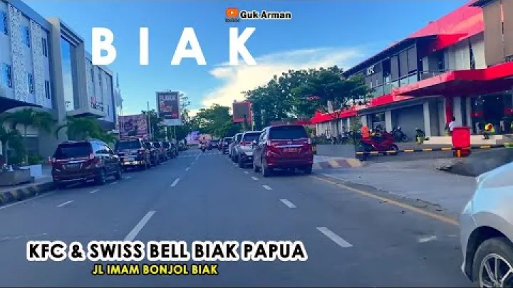 Preview image for the video "Projížďka městem Biak, které je vždy okouzlující | Motovlog z Indonésie 2022".