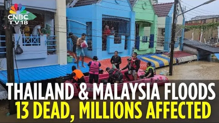 Preview image for the video "13 Dead, Millions Affected By Devastating Floods In Thailand &amp; Malaysia | N18G | CNBC TV18".