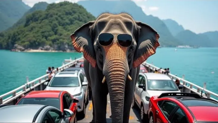 Preview image for the video "Traghetto per auto a Koh Chang (Isola degli Elefanti), Thailandia | Koh Chang".