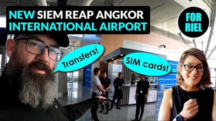 Preview image for the video "Uwanja wa Ndege Mpya wa Kimataifa wa Siem Reap Angkor: Usafiri $8! Kadi za SIM $5! Safari ya Kambodia 2023! #ForRiel".