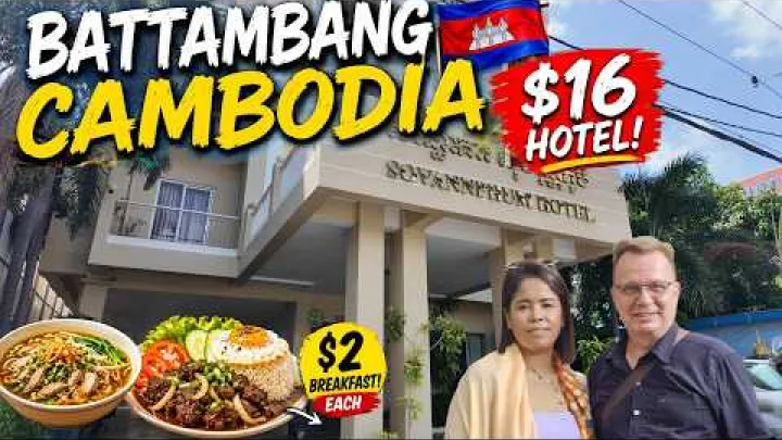 Preview image for the video "$16 Hotel v Battambangu, Kambodža 🇰🇭 | Úžasná hodnota + snídaně za 2 $!".