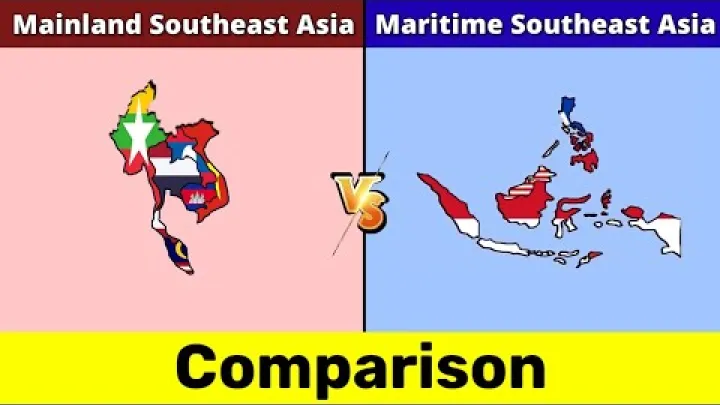 Preview image for the video "Tanah Besar Asia Tenggara lwn Asia Tenggara Maritim | Asia Tenggara | Perbandingan | Data Duck".