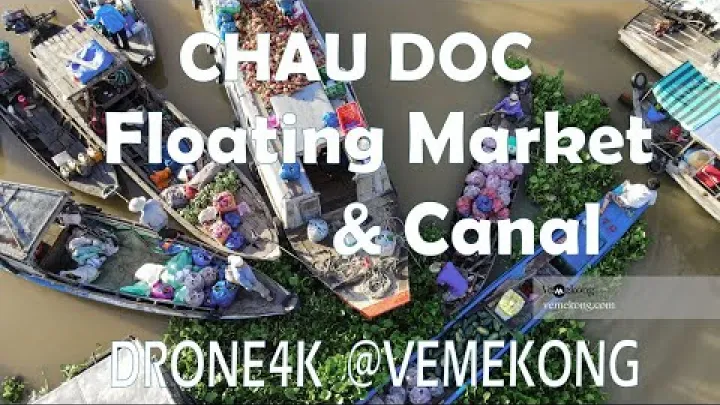 Preview image for the video "Chau Doc flytande marknad och kanal Mekongdeltat Vietnam | Reseguide för An Giang | Vemekong.com".