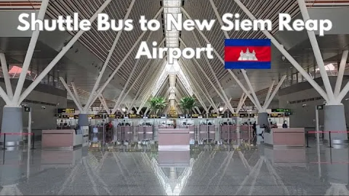 Preview image for the video "Letištní kyvadlový autobus na nové letiště Siem Reap Angkor International Airport (2023)".