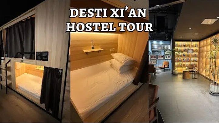 Preview image for the video "Pobyt v hostelu Xi&amp;#039;an, Čína | Prohlídka a recenze hostelu Desti Youth Park Hostel".