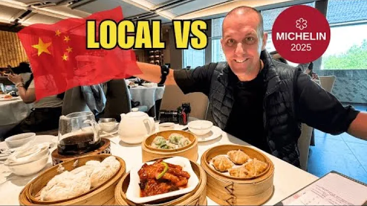 Preview image for the video "Místní kantonské čajové občerstvení vs. dim sum s michelinskou hvězdou v Guangzhou v Číně".