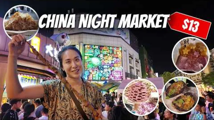 Preview image for the video "Sejauh Mana $13 Boleh Dibawa di Pasar Malam Republik Rakyat China? | Pasar Malam Wulin, Hangzhou".